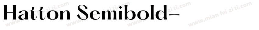 Hatton Semibold字体转换